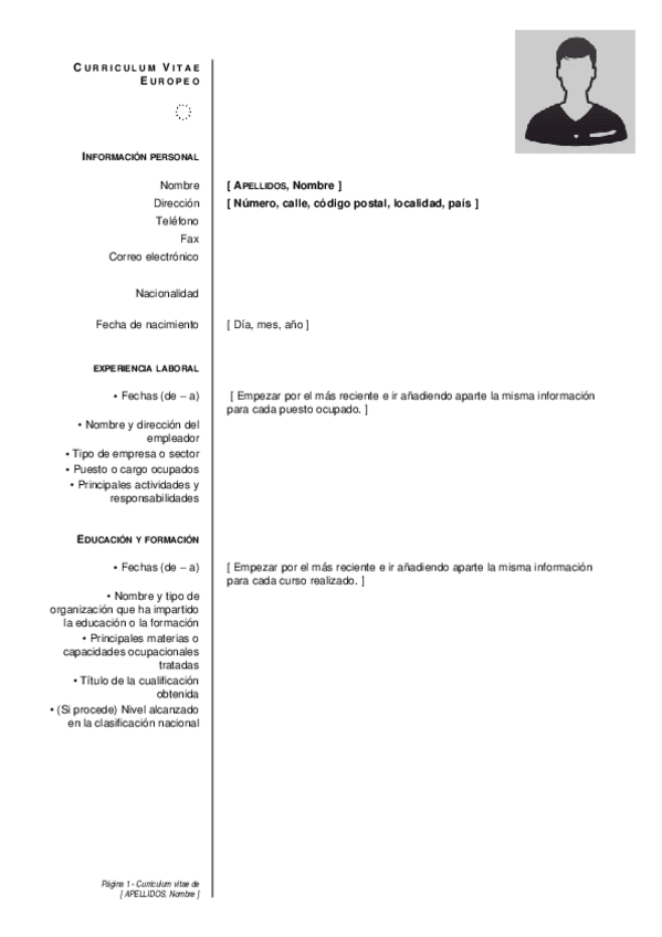 Miniatura del documento CVEuropeo.doc