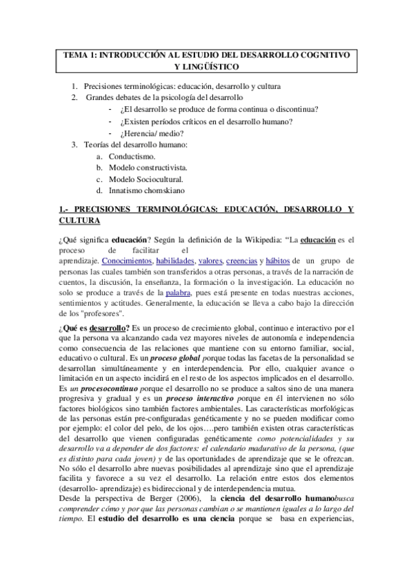 Miniatura del documento Tema 1- Introducción al estudio del desarrollo en la etapa de Educación.docx