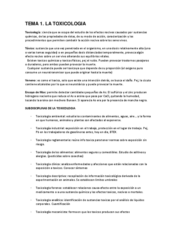 Miniatura del documento TEMA 1. toxicologia (apuntes).pdf