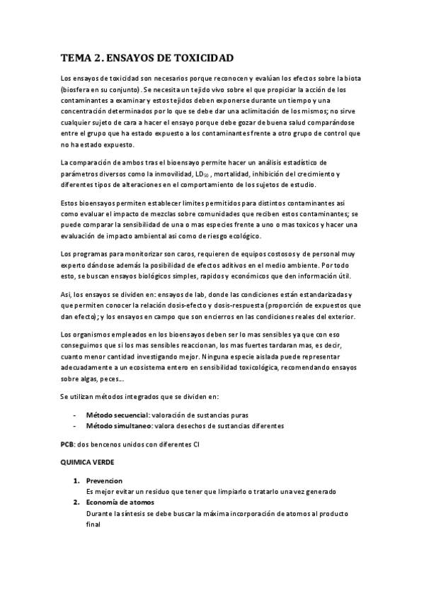 Miniatura del documento TEMA 2. ensayos de toxicidad (apuntes).pdf