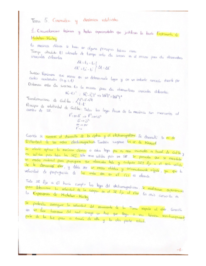 Miniatura del documento Teoría Tema 5: Relatividad especial.pdf