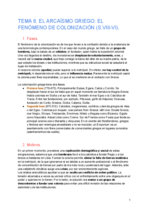 Miniatura del documento Tema-6.-El-arcaismo-griego-el-fenomeno-de-colonizacion-s.VIII-VI..pdf