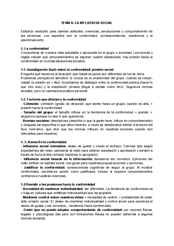Miniatura del documento Tema 6. "Influencia Social" - Resumen.pdf