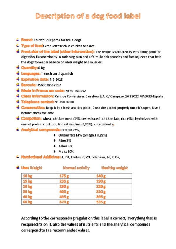 Miniatura del documento Description of a dog food label.pdf