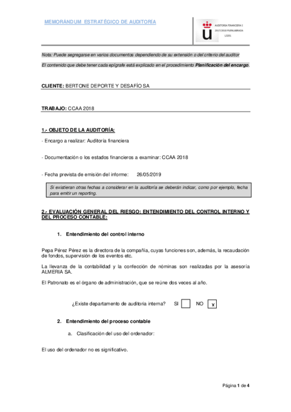 Miniatura del documento 1URJC.1.1 Memorandum estratégico de auditoría BERTONE .Papeles de trabajo 1.pdf