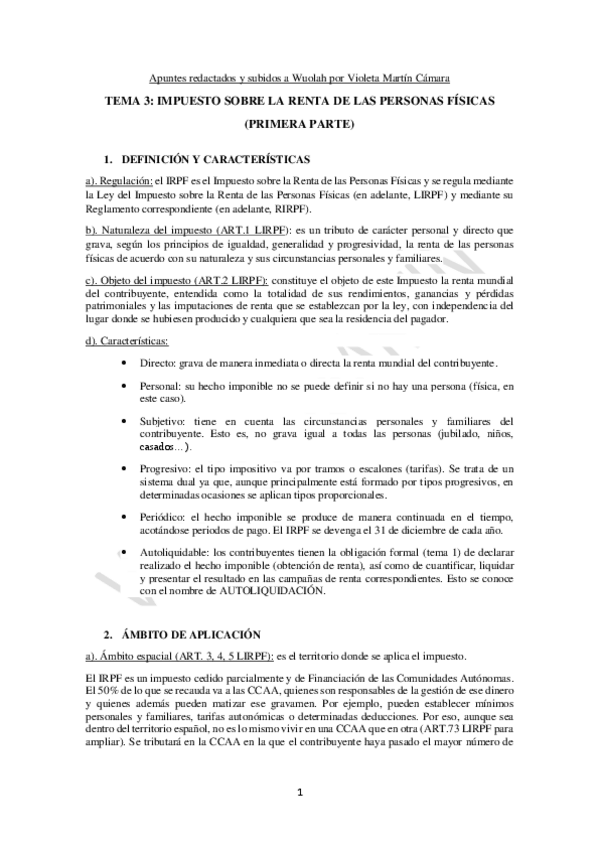 Miniatura del documento TEMA 3 IMPUESTO RENTA PERSONAS FISICAS - PRIMERA PARTE.pdf