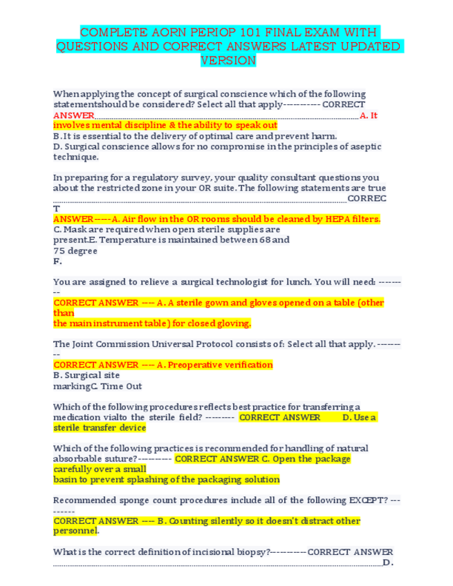 Miniatura del documento COMPLETE-AORN-PERIOP-101-FINAL-EXAM-WITH-QUESTIONS-AND-CORRECT-ANSWERS-LATEST-UPDATED-VERSION.pdf