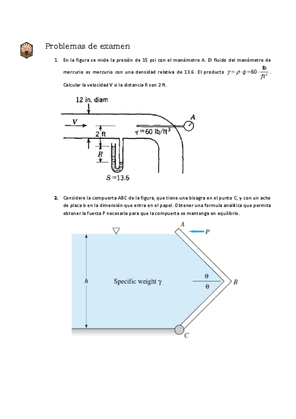 Miniatura del documento Ejercicios Tipo Examen Fluidos.pdf