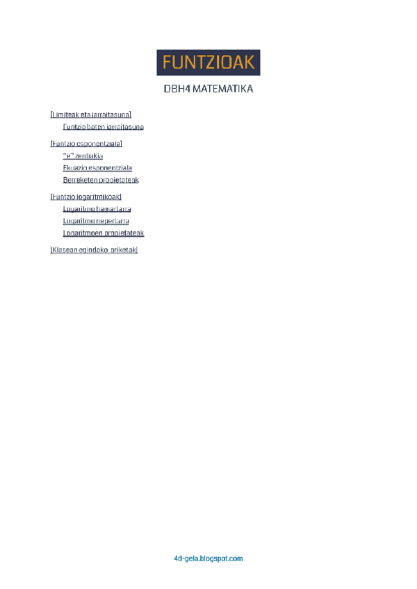Miniatura del documento Funtzioak: Limiteak, jarraitasuna, esponentzialak eta logaritmikoak.pdf