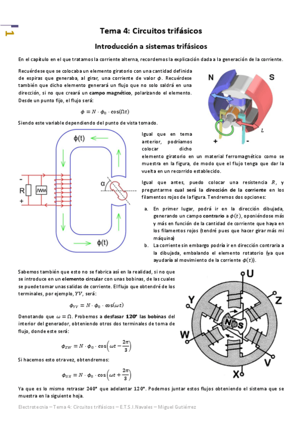 Miniatura del documento Electrotecnia - Tema 4 - Circuitos Trifásicos.pdf