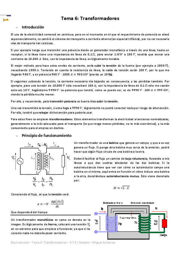 Miniatura del documento Electrotecnia - Tema 6 - Transformadores.pdf
