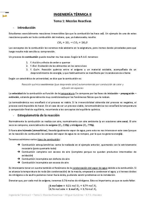 Miniatura del documento Ingeniería Térmica II - Tema 1 - Mezclas Reactivas.pdf