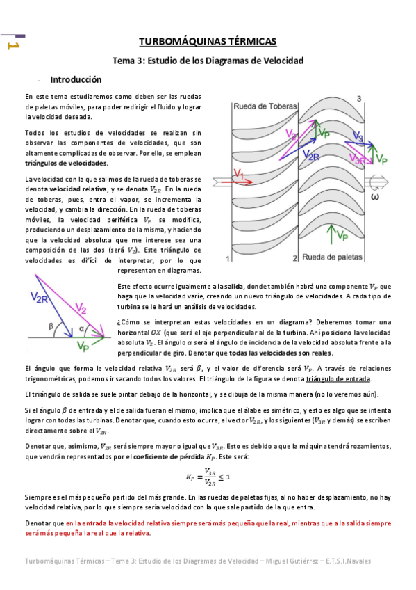 Miniatura del documento Turbomáquinas - Tema 3 - Estudio de los Diagramas de Velocidad.pdf