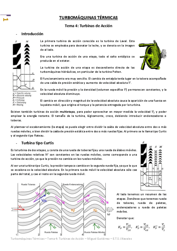Miniatura del documento Turbomáquinas - Tema 4 - Turbinas de Acción.pdf