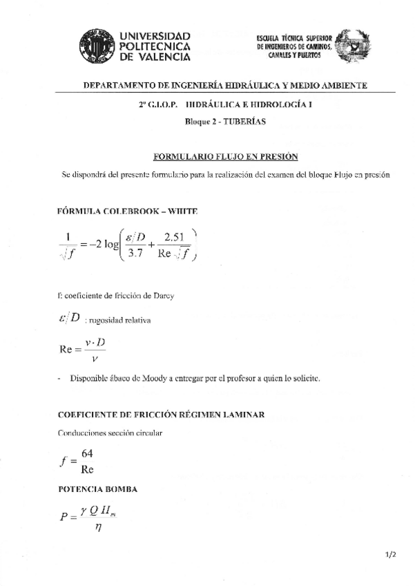 Miniatura del documento FORMULARIOSEGUNDOEXAMENHIDRAULICAHIDROLOGIAGIOP20192020.pdf
