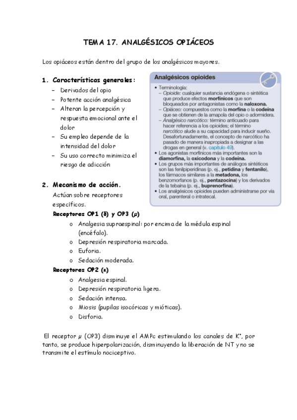 Miniatura del documento Tema 17 Analgesicos opiaceos.pdf