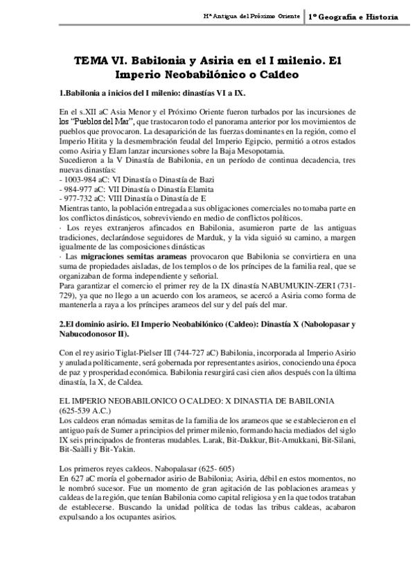 Miniatura del documento TEMA VI Babilonia y Asiria I milenio caldeo.pdf