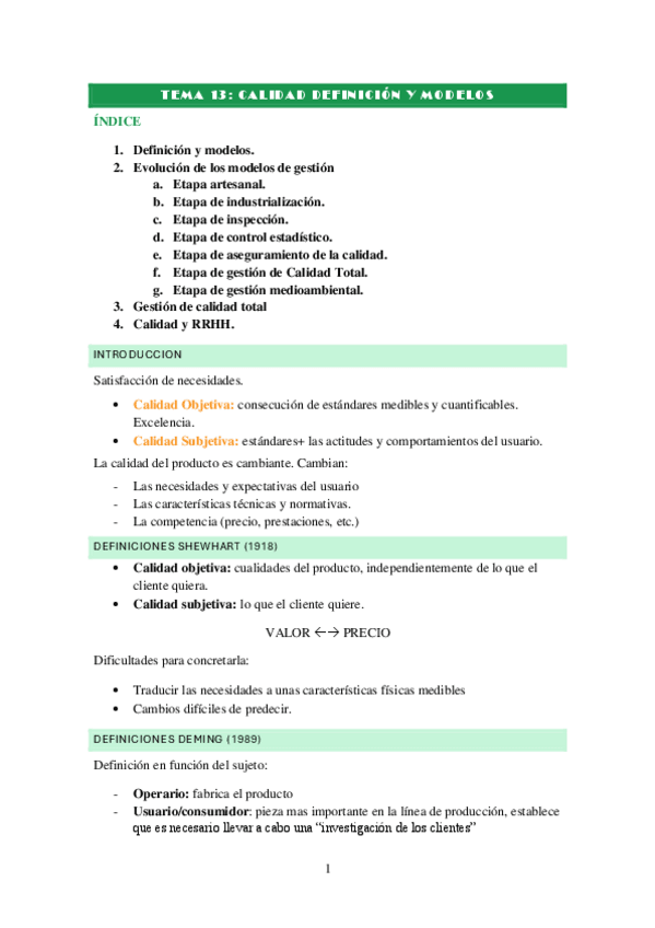 Miniatura del documento Tema 13: Calidad - Definicion y modelos..pdf