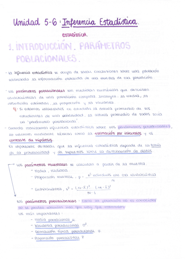 Miniatura del documento Unidades 5-6. Inferencia Estadística.pdf