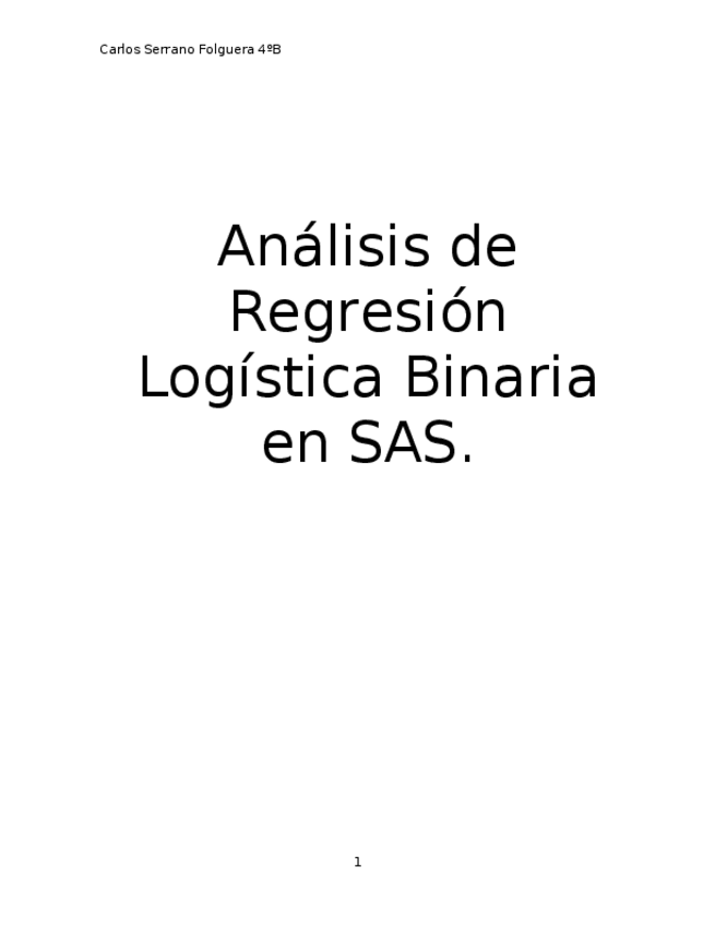 Miniatura del documento Análisis de Regresión Logística Binaria en SAS.docx