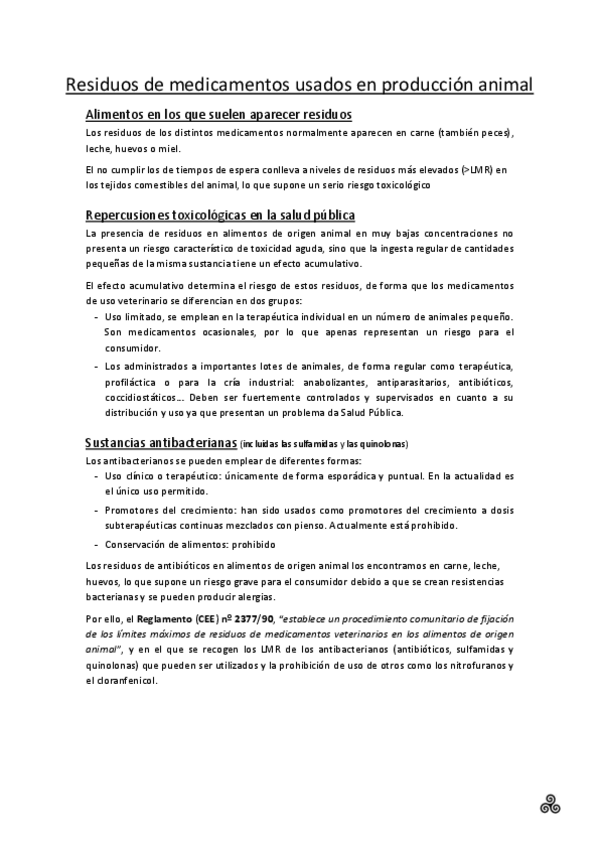 Miniatura del documento 13. Tema 16 Residuos de medicamentos usados en producción animal.pdf