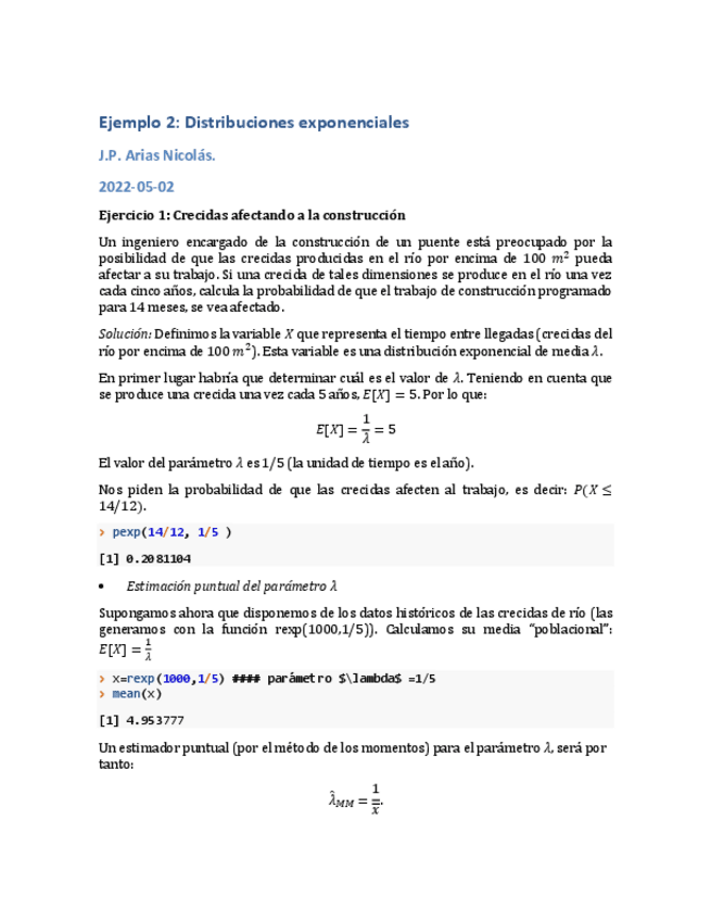 Miniatura del documento EjemploDistribucionesexponenciales-Estadistica.pdf