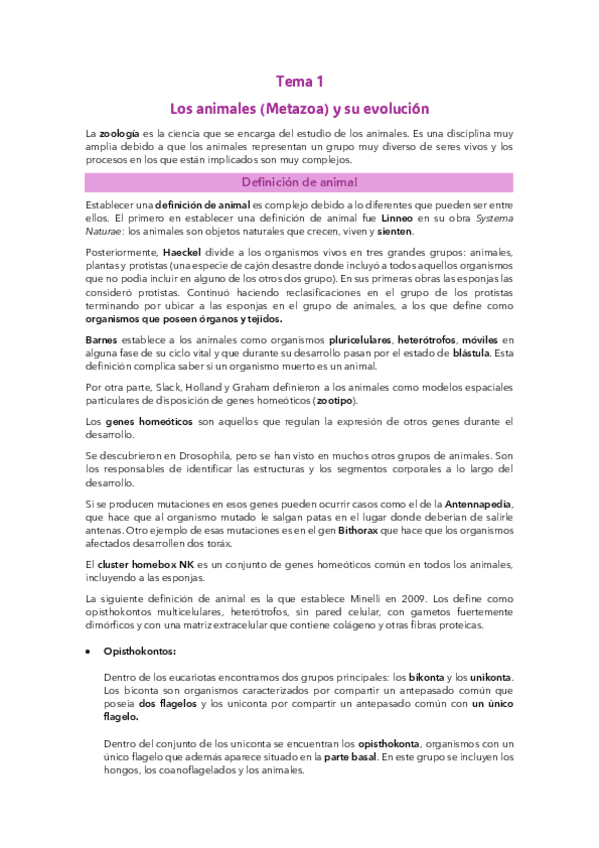 Miniatura del documento Tema 1: Los animales (Metazoa) y su evolución (completo).pdf