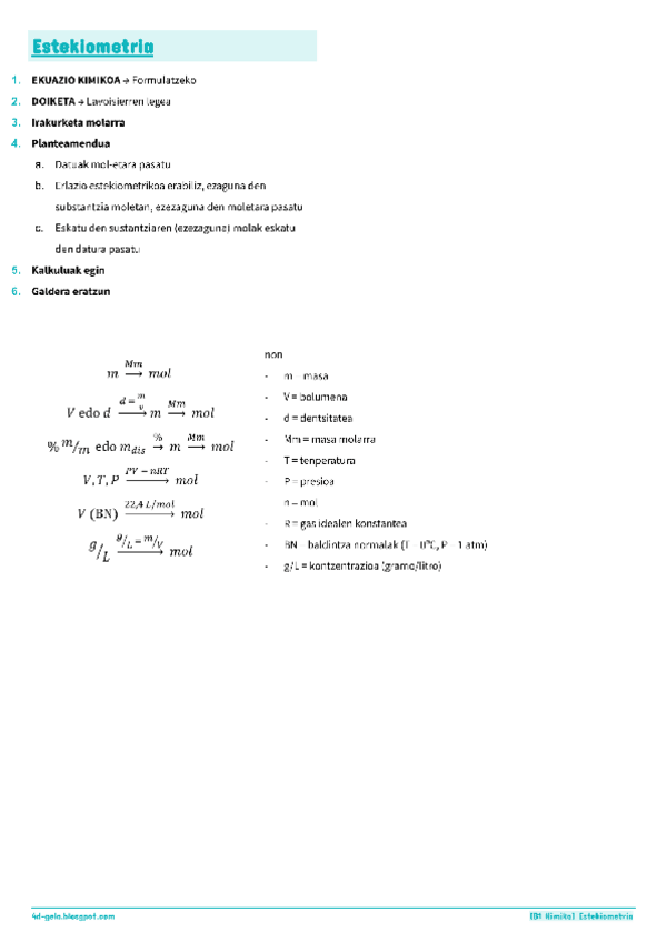 Miniatura del documento Estekiometria | Ariketak ebazteko pausoak.pdf