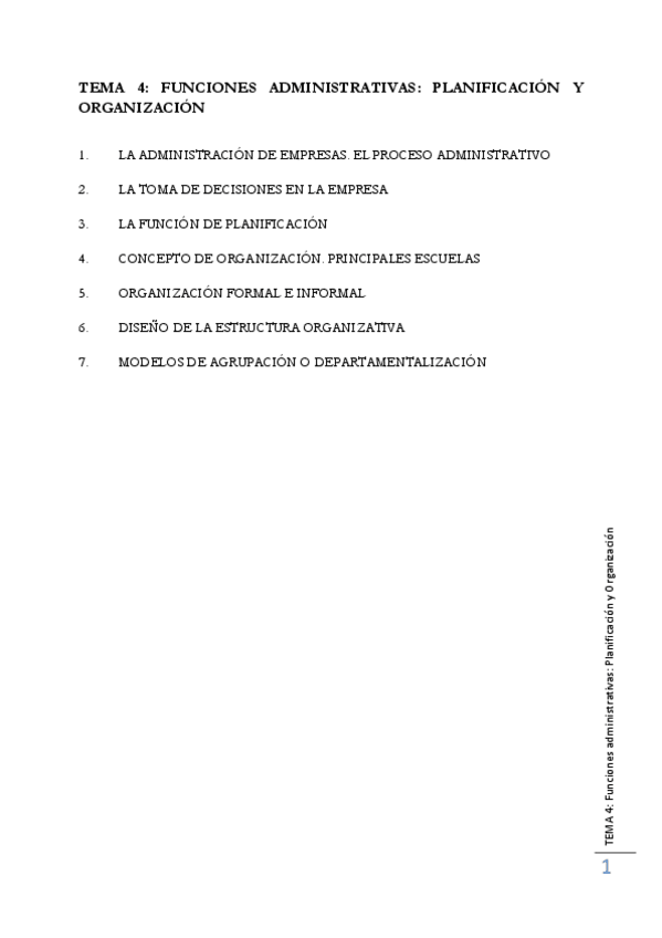 Miniatura del documento TEMA 4 - FUNCIONES ADMINISTRATIVAS PLANIFICACIÓN Y ORGANIZACIÓN.pdf