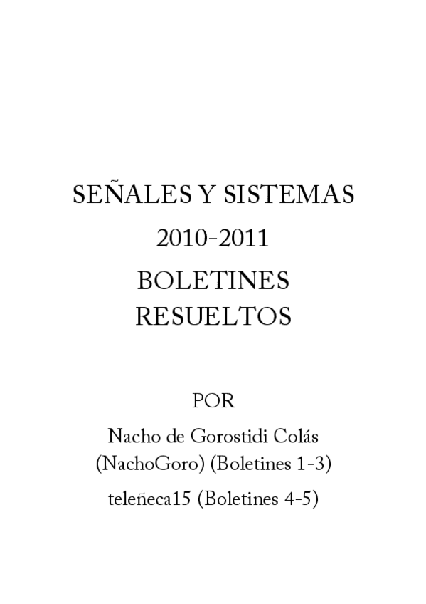Miniatura del documento Señales y Sistemas 10-11 - Boletines resueltos.pdf