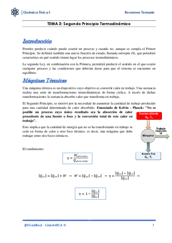 Miniatura del documento Tema 3 - 2ª Ley Termodinámica.pdf