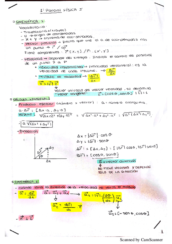 Miniatura del documento Resumen cinemática y calculo vectorial (Física).pdf