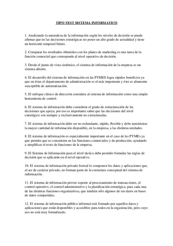 Miniatura del documento TIPO TEST SISTEMA INFORMATICO.doc