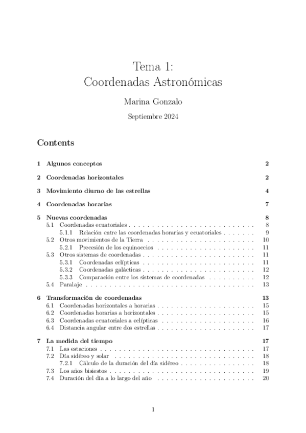 Miniatura del documento Tema 1 en LaTeX. Coordenadas astronómicas.pdf