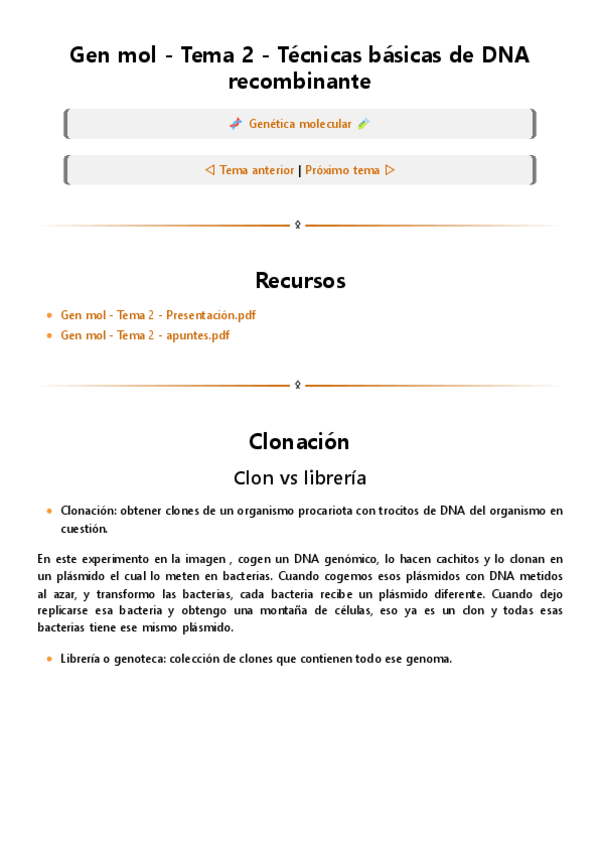 Miniatura del documento Gen-mol-Tema-2-Tecnicas-basicas-de-DNA-recombinante.pdf