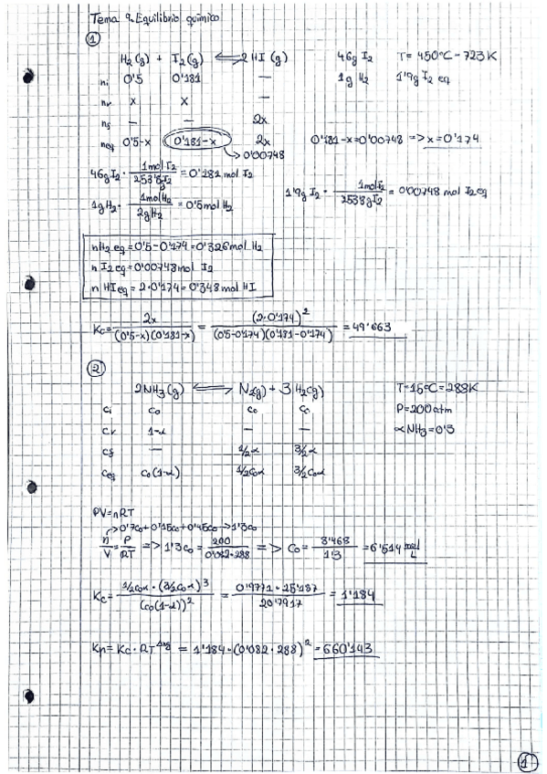 Miniatura del documento Problemas Química Tema 9. Equilibrio químico.pdf