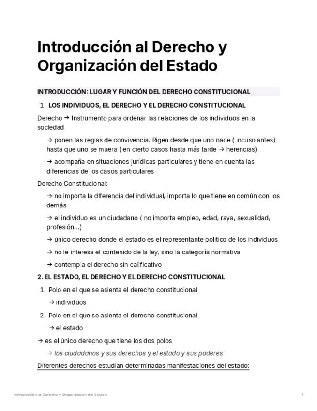 Miniatura del documento Apuntes completos de Introducción al Derecho Contitucional y Organización del Estado.pdf