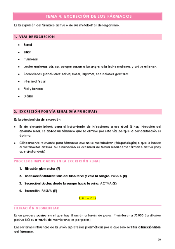 Miniatura del documento Tema-4-excrecion-de-los-farmacos.-CORREGIDO-Farmacologia.pdf