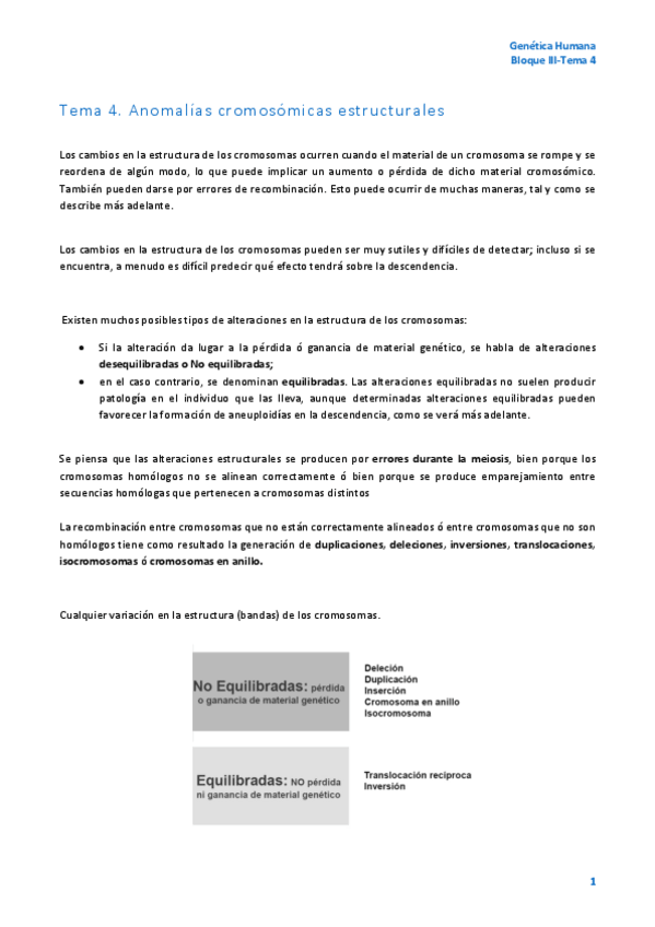 Miniatura del documento Tema 4. Anomalías cromosómicas estructurales.pdf