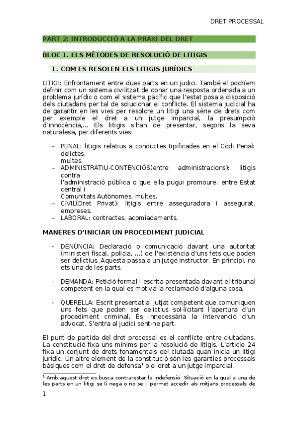 Miniatura del documento Apunts dret processal.docx