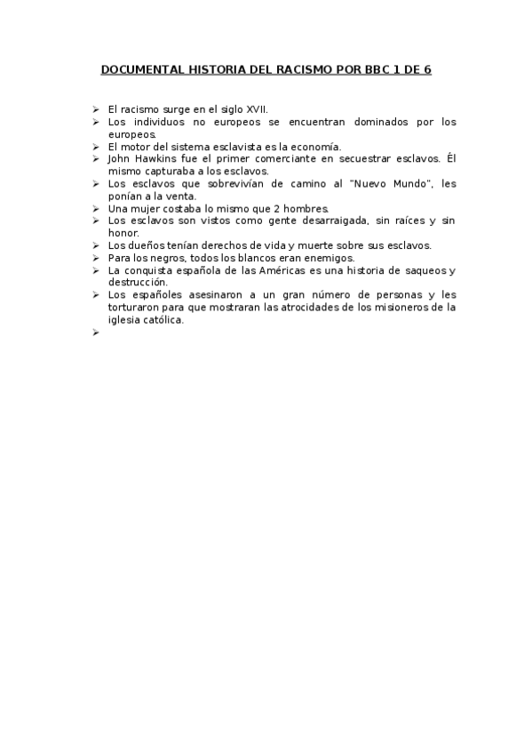 Miniatura del documento DOCUMENTAL-HISTORIA-DEL-RACISMO-POR-BBC-1-DE-6.docx