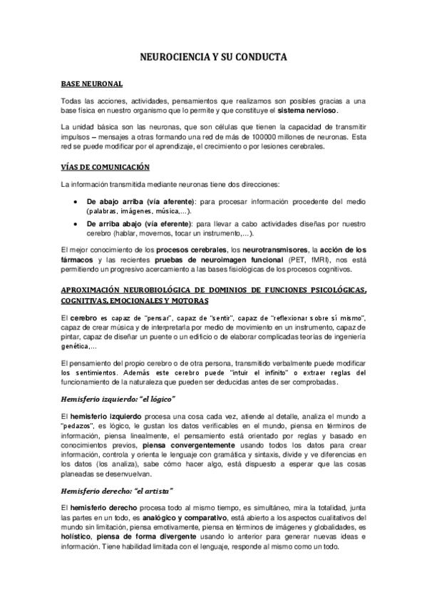 Miniatura del documento TEMA 3. Neurociencia y su conducta.pdf