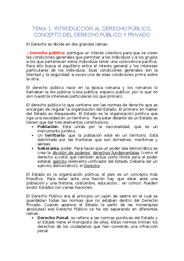 Miniatura del documento Introducción al Derecho Público. Concepto de derecho público y privado.docx