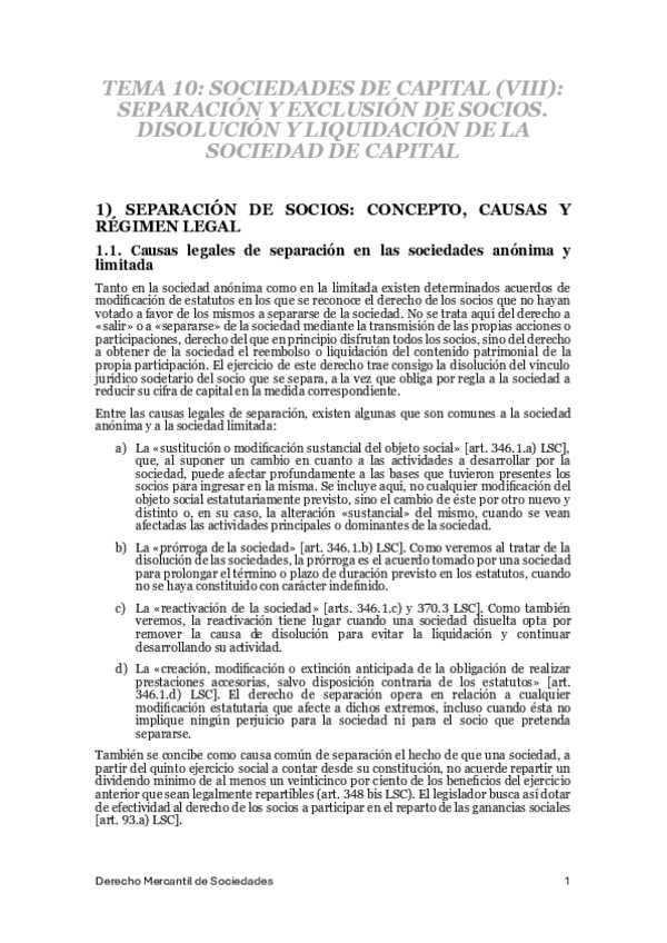 Miniatura del documento Tema-10.-Sociedades-de-capital-VIII.-Separacion-y-exclusion-de-socio.-Disolucion-y-liquidacion-de-la-sociedad-mercantil.pdf
