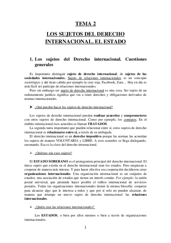 Miniatura del documento TEMA 2 LOS SUJETOS DE DERECHO INTERNACIONAL. EL ESTADO.docx