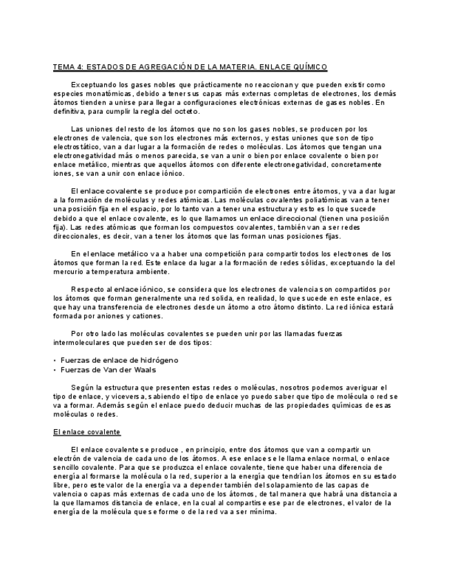 Miniatura del documento Tema 4 - Estados de agregación de la materia. Enlace químico.pdf
