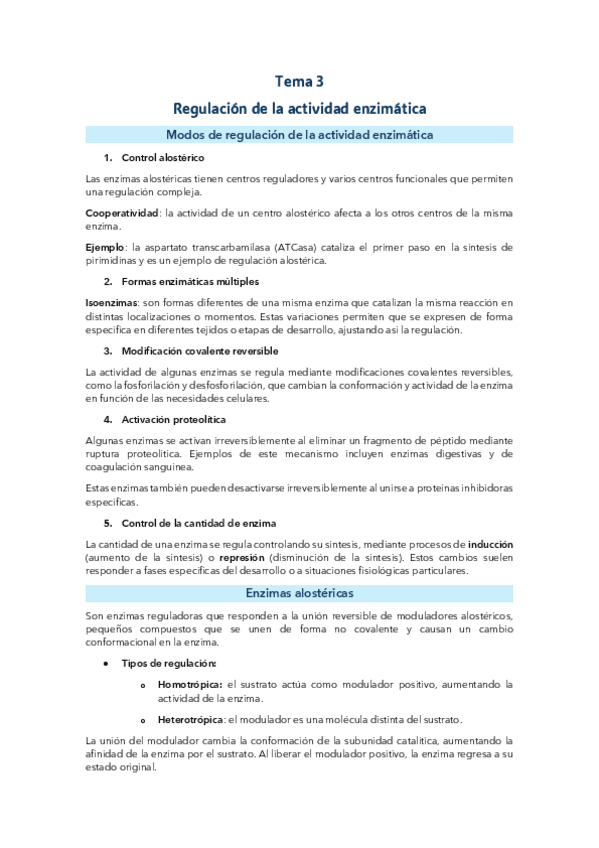 Miniatura del documento Tema 3: Regulación de la actividad enzimática.pdf