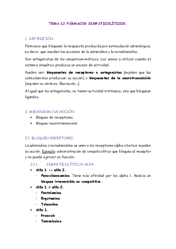 Miniatura del documento Tema 12. Fármacos simpaticolíticos.pdf