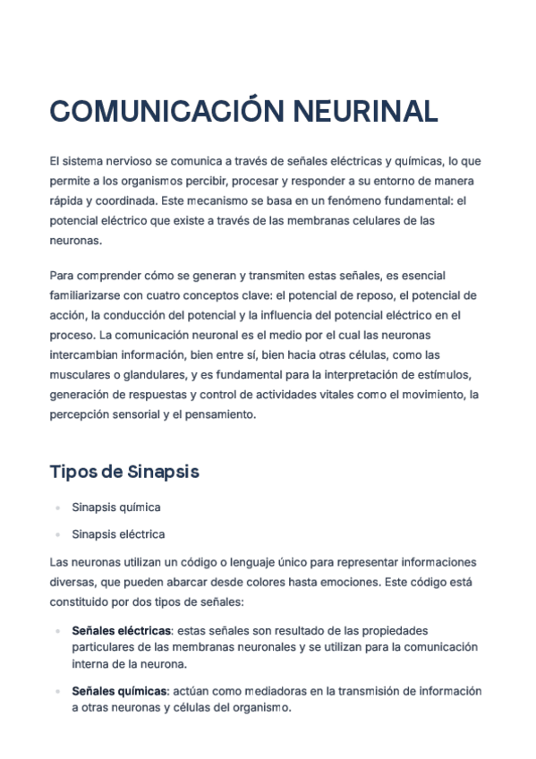 Miniatura del documento Comunicacion neuronal (resumen).pdf