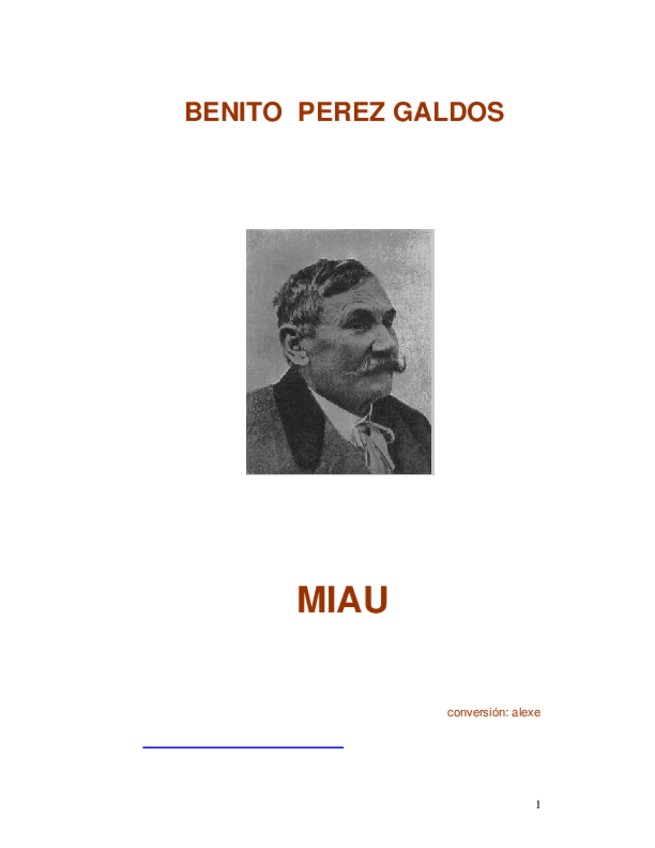Miniatura del documento Perez Galdos- Benito - Miau [PDF].pdf